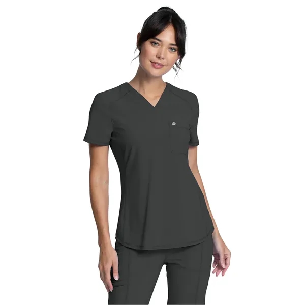 Infinity - Women's Left Chest Pocket Tuckable V-Neck Top - Infinity - Women's Left Chest Pocket Tuckable V-Neck Top - Image 9 of 15