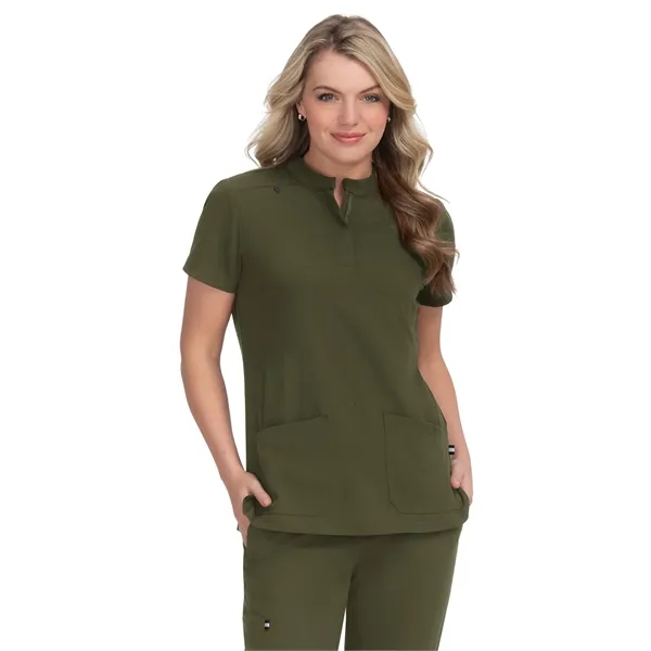 koi - Next Gen - Women's Four-Pocket Zipper-Neck Mandarin... - koi - Next Gen - Women's Four-Pocket Zipper-Neck Mandarin... - Image 7 of 11