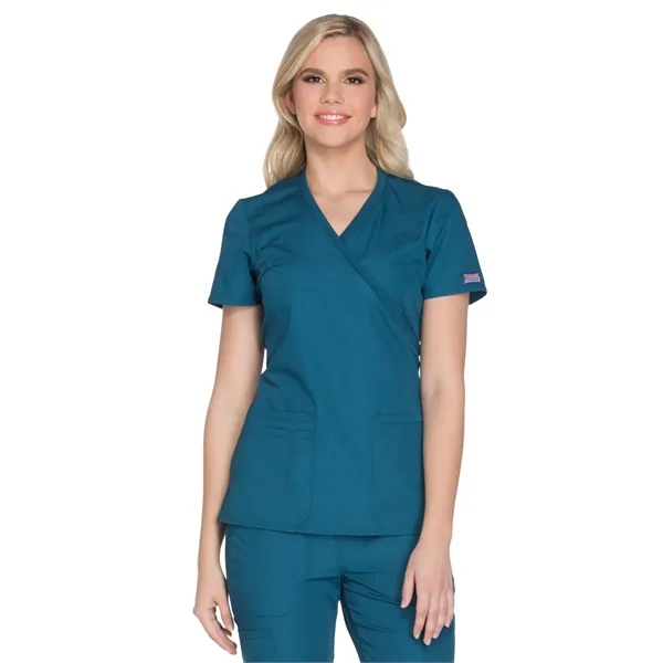 Cherokee - Workwear Originals - Women's Mock Wrap Top - Cherokee - Workwear Originals - Women's Mock Wrap Top - Image 3 of 23