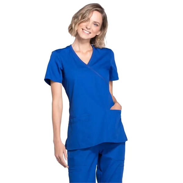 Cherokee - Workwear Originals - Women's Mock Wrap Top - Cherokee - Workwear Originals - Women's Mock Wrap Top - Image 7 of 23