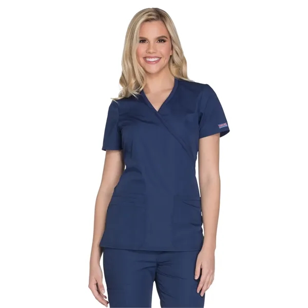 Cherokee - Workwear Originals - Women's Mock Wrap Top - Cherokee - Workwear Originals - Women's Mock Wrap Top - Image 11 of 23