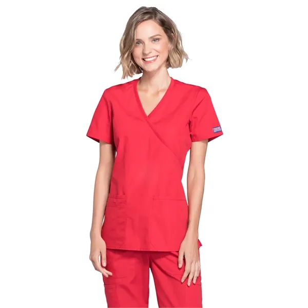 Cherokee - Workwear Originals - Women's Mock Wrap Top - Cherokee - Workwear Originals - Women's Mock Wrap Top - Image 15 of 23