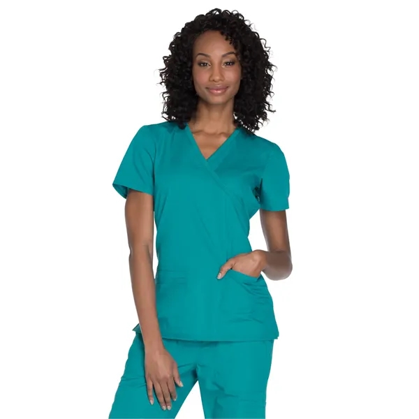 Cherokee - Workwear Originals - Women's Mock Wrap Top - Cherokee - Workwear Originals - Women's Mock Wrap Top - Image 19 of 23