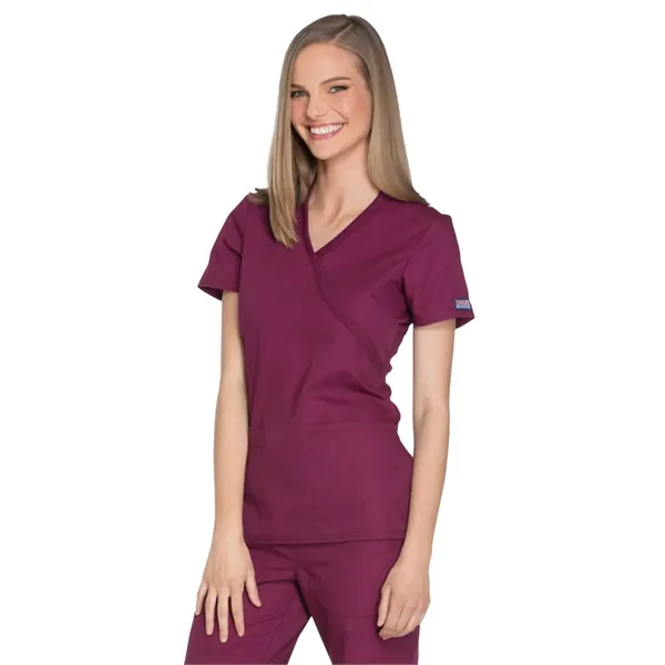 Cherokee - Workwear Originals - Women's Mock Wrap Top - Cherokee - Workwear Originals - Women's Mock Wrap Top - Image 23 of 23