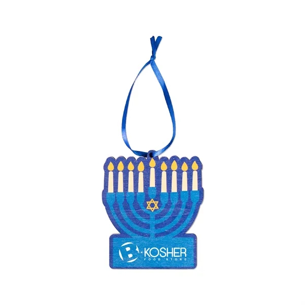 Wooden Menorah Ornament - Wooden Menorah Ornament - Image 0 of 1