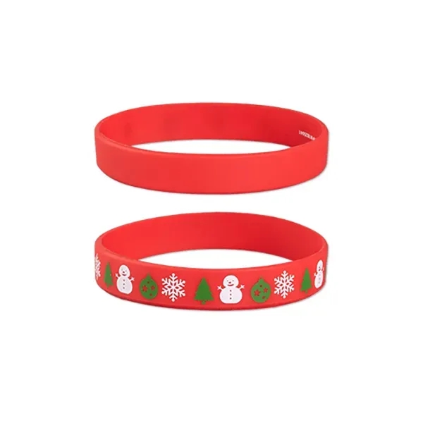 Christmas Silicone Wristband Bracelet - Christmas Silicone Wristband Bracelet - Image 1 of 1
