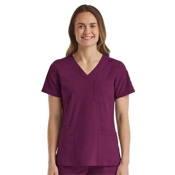 ScrubJoy Originals - Women's Fitted Six-Pocket V-Neck Top - ScrubJoy Originals - Women's Fitted Six-Pocket V-Neck Top - Image 4 of 4