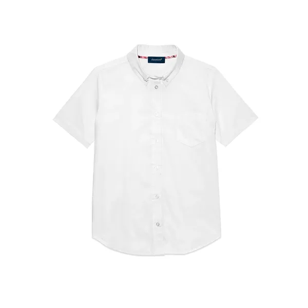 Classroom Uniforms - Girls' Short Sleeve Oxford Shirt - Classroom Uniforms - Girls' Short Sleeve Oxford Shirt - Image 1 of 1