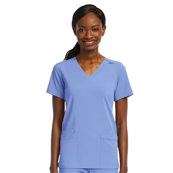 ScrubJoy Originals - Women's Fitted Two-Pocket V-Neck Top - ScrubJoy Originals - Women's Fitted Two-Pocket V-Neck Top - Image 5 of 23