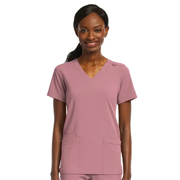 ScrubJoy Originals - Women's Fitted Two-Pocket V-Neck Top - ScrubJoy Originals - Women's Fitted Two-Pocket V-Neck Top - Image 7 of 23
