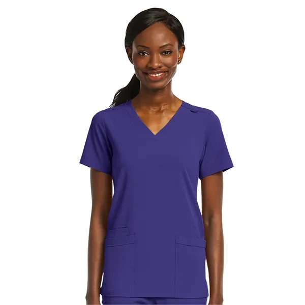 ScrubJoy Originals - Women's Fitted Two-Pocket V-Neck Top - ScrubJoy Originals - Women's Fitted Two-Pocket V-Neck Top - Image 9 of 23