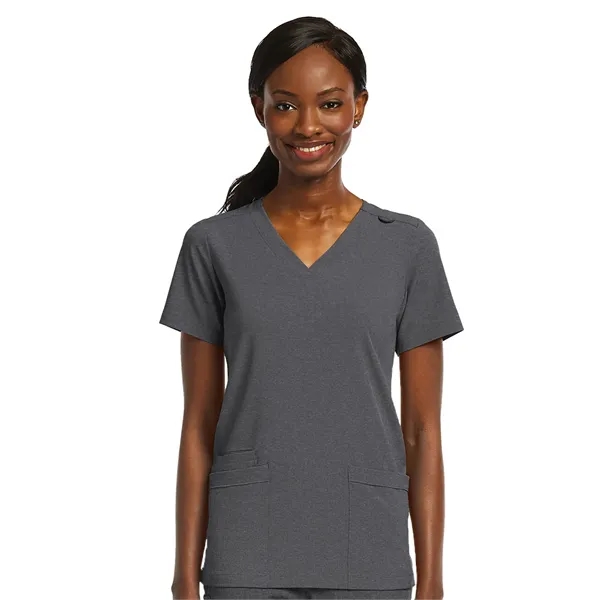 ScrubJoy Originals - Women's Fitted Two-Pocket V-Neck Top - ScrubJoy Originals - Women's Fitted Two-Pocket V-Neck Top - Image 11 of 23
