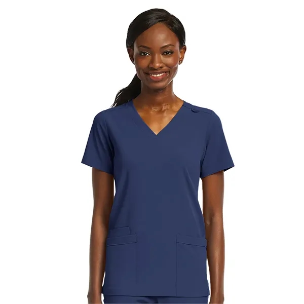 ScrubJoy Originals - Women's Fitted Two-Pocket V-Neck Top - ScrubJoy Originals - Women's Fitted Two-Pocket V-Neck Top - Image 13 of 23