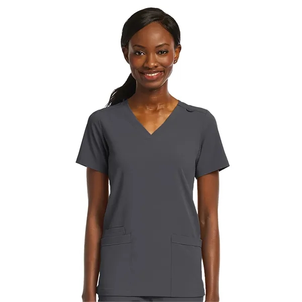 ScrubJoy Originals - Women's Fitted Two-Pocket V-Neck Top - ScrubJoy Originals - Women's Fitted Two-Pocket V-Neck Top - Image 17 of 23