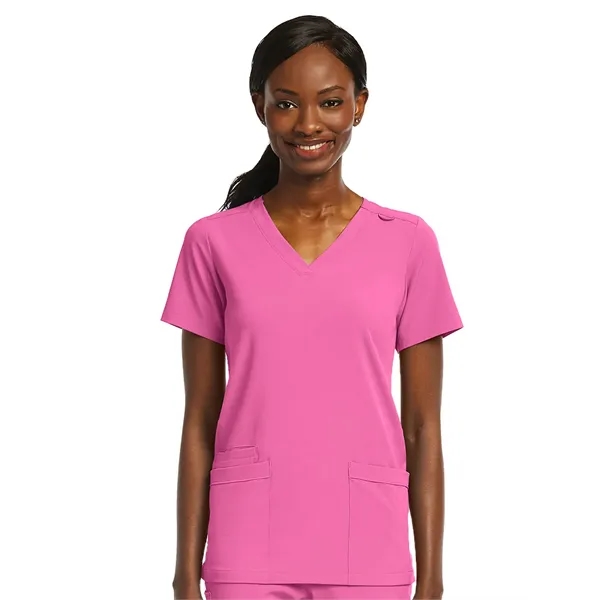 ScrubJoy Originals - Women's Fitted Two-Pocket V-Neck Top - ScrubJoy Originals - Women's Fitted Two-Pocket V-Neck Top - Image 19 of 23