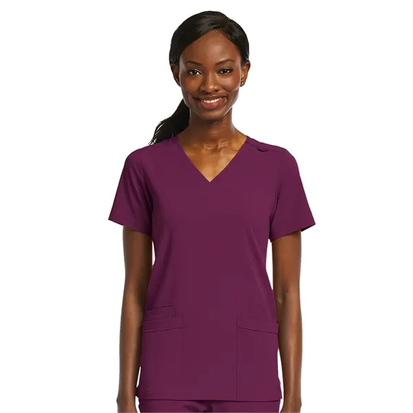 ScrubJoy Originals - Women's Fitted Two-Pocket V-Neck Top - ScrubJoy Originals - Women's Fitted Two-Pocket V-Neck Top - Image 23 of 23