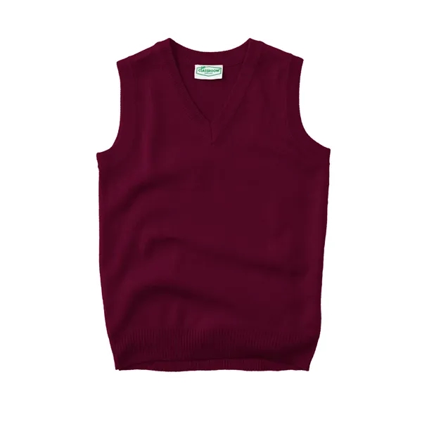 Classroom Uniforms - Youth Unisex V- Neck Sweater Vest - Classroom Uniforms - Youth Unisex V- Neck Sweater Vest - Image 1 of 6