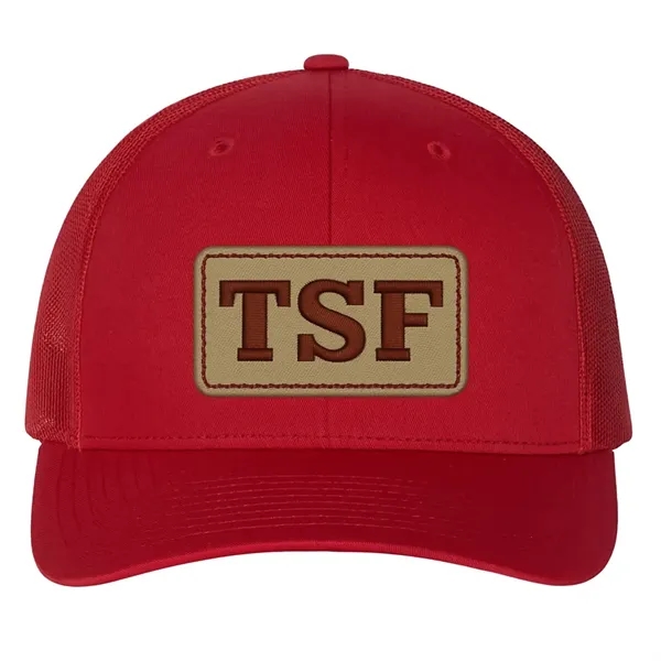 Richardson Mesh Snapback Hat w/Leather Patch or Embroidery - Richardson Mesh Snapback Hat w/Leather Patch or Embroidery - Image 0 of 14