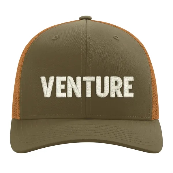 Richardson Mesh Snapback Hat w/Leather Patch or Embroidery - Richardson Mesh Snapback Hat w/Leather Patch or Embroidery - Image 1 of 14