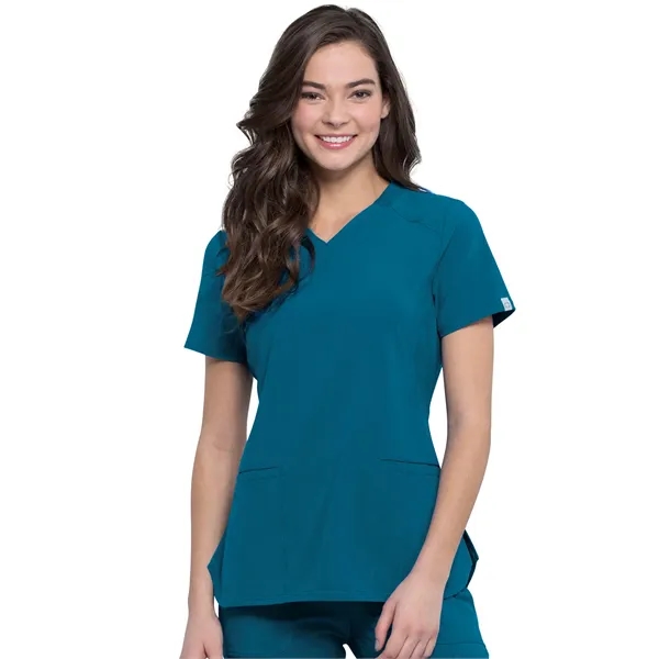 Infinity - Women's 2 Pocket Princess Seams V-Neck Top - Infinity - Women's 2 Pocket Princess Seams V-Neck Top - Image 3 of 17