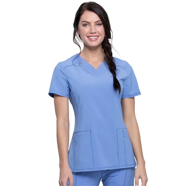 Infinity - Women's 2 Pocket Princess Seams V-Neck Top - Infinity - Women's 2 Pocket Princess Seams V-Neck Top - Image 5 of 17