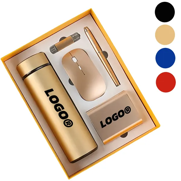 Business Gift Set Bottle Wireless Mouse Pen USB Drive - Business Gift Set Bottle Wireless Mouse Pen USB Drive - Image 0 of 5