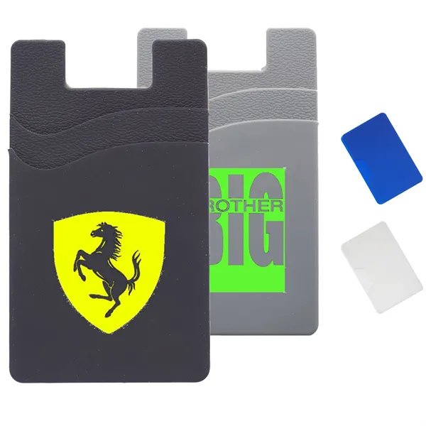 USA Silicone Adhesive Phone Wallet w/ Dual Pocket - USA Silicone Adhesive Phone Wallet w/ Dual Pocket - Image 0 of 4