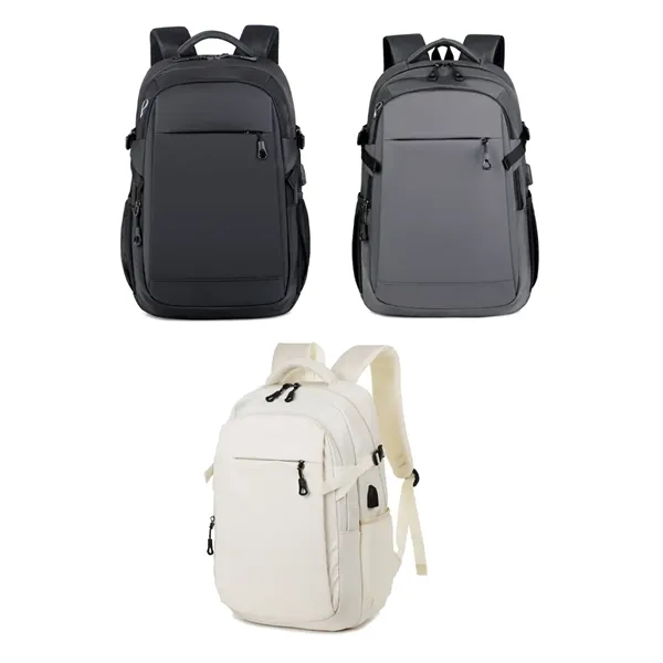 20L Modern Business & Travel Laptop Backpack with USB Port - 20L Modern Business & Travel Laptop Backpack with USB Port - Image 2 of 8