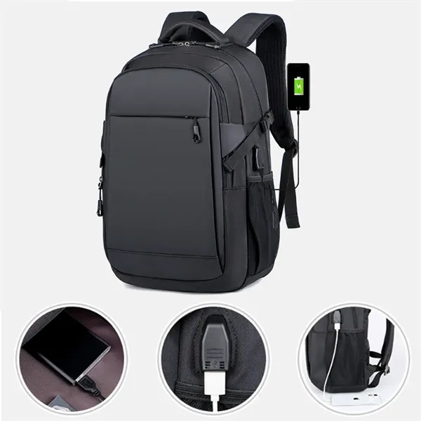 20L Modern Business & Travel Laptop Backpack with USB Port - 20L Modern Business & Travel Laptop Backpack with USB Port - Image 4 of 8