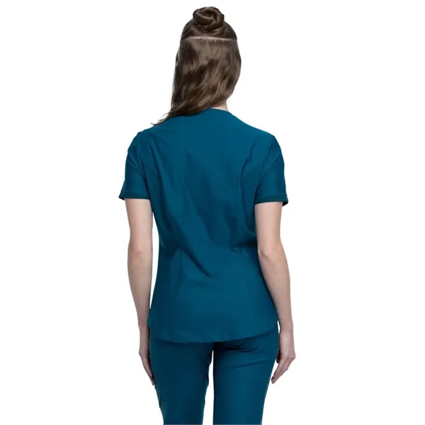 Cherokee - Form - Women's Curved Hemline V-Neck Top - Cherokee - Form - Women's Curved Hemline V-Neck Top - Image 4 of 29