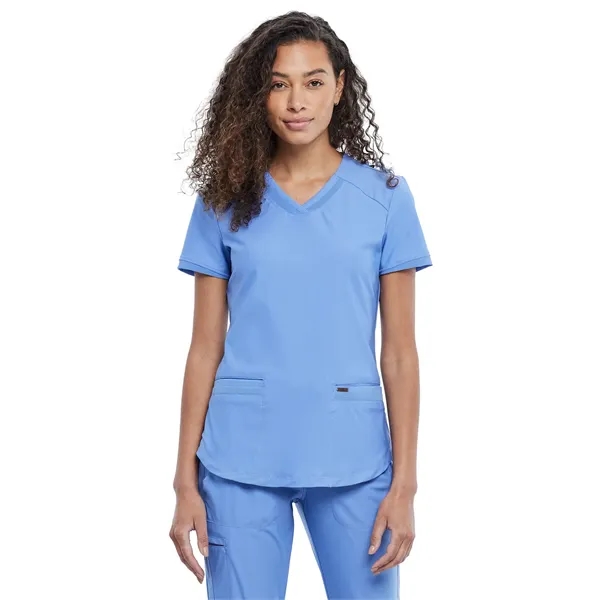 Cherokee - Form - Women's Curved Hemline V-Neck Top - Cherokee - Form - Women's Curved Hemline V-Neck Top - Image 7 of 29