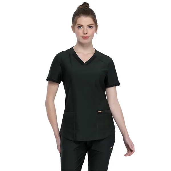Cherokee - Form - Women's Curved Hemline V-Neck Top - Cherokee - Form - Women's Curved Hemline V-Neck Top - Image 19 of 29
