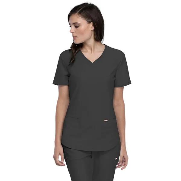 Cherokee - Form - Women's Curved Hemline V-Neck Top - Cherokee - Form - Women's Curved Hemline V-Neck Top - Image 21 of 29