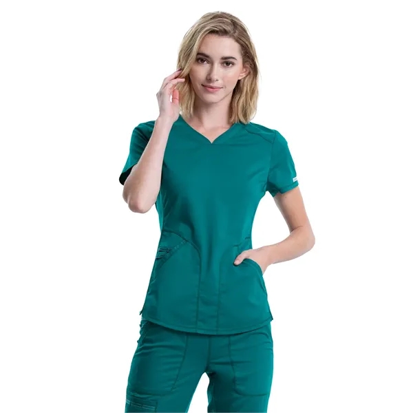 Cherokee - Workwear Revolution - Women's V-Neck Top - Cherokee - Workwear Revolution - Women's V-Neck Top - Image 7 of 19