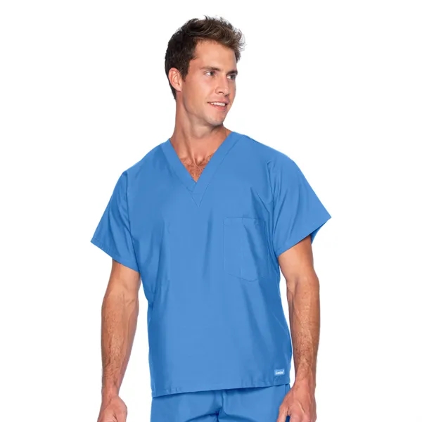 Landau - Essentials - Unisex Reversible 1-Pocket V-Neck Top - Landau - Essentials - Unisex Reversible 1-Pocket V-Neck Top - Image 5 of 28