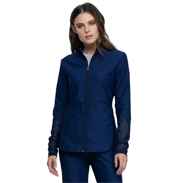 Cherokee - Form - Women's Mock Neck Zip Front Jacket - Cherokee - Form - Women's Mock Neck Zip Front Jacket - Image 5 of 9