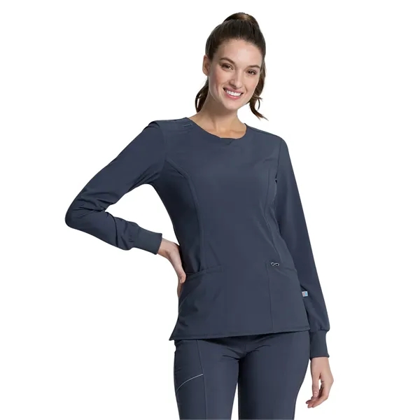 Infinity - Women's 3 Pocket Long Sleeve V-Neck Top - Infinity - Women's 3 Pocket Long Sleeve V-Neck Top - Image 7 of 11