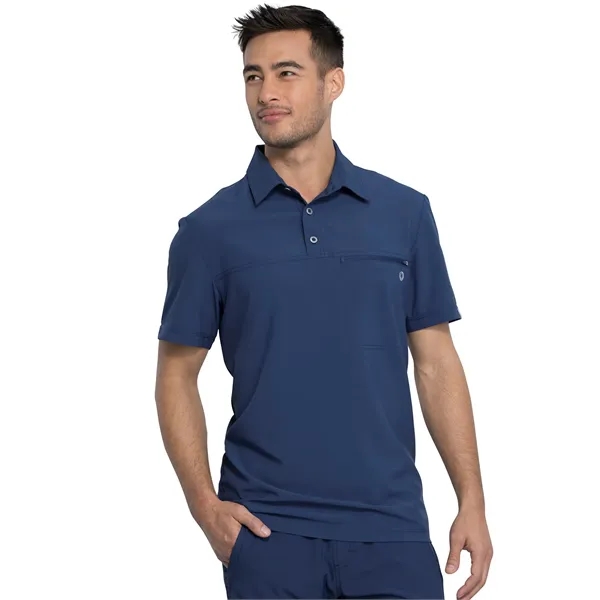 Infinity - Men's Tuckable Zipper Chest Pocket Polo Top - Infinity - Men's Tuckable Zipper Chest Pocket Polo Top - Image 3 of 5
