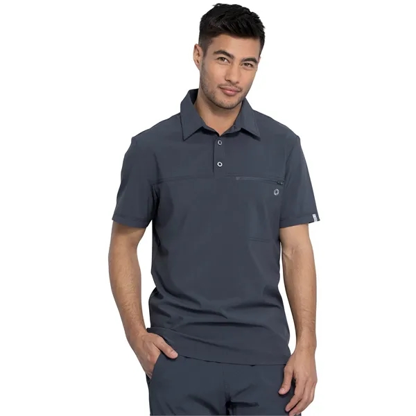 Infinity - Men's Tuckable Zipper Chest Pocket Polo Top - Infinity - Men's Tuckable Zipper Chest Pocket Polo Top - Image 5 of 5