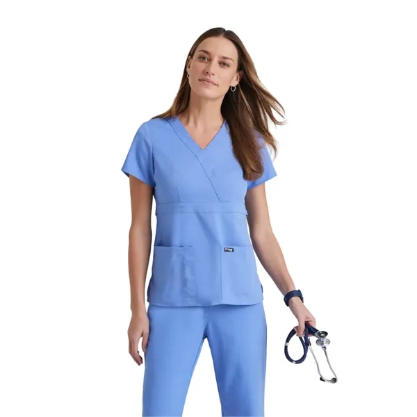 Grey's Anatomy Classic - Women's Two-Pocket Mock Wrap Ril... - Grey's Anatomy Classic - Women's Two-Pocket Mock Wrap Ril... - Image 3 of 11