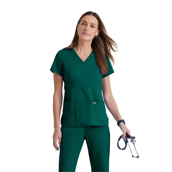 Grey's Anatomy Classic - Women's Two-Pocket Mock Wrap Ril... - Grey's Anatomy Classic - Women's Two-Pocket Mock Wrap Ril... - Image 5 of 11