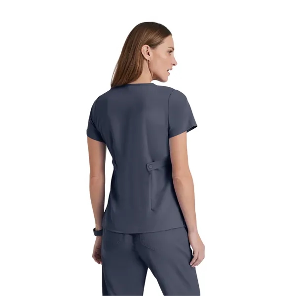 Grey's Anatomy Classic - Women's Two-Pocket Mock Wrap Ril... - Grey's Anatomy Classic - Women's Two-Pocket Mock Wrap Ril... - Image 10 of 11