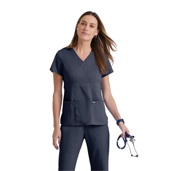 Grey's Anatomy Classic - Women's Two-Pocket Mock Wrap Ril... - Grey's Anatomy Classic - Women's Two-Pocket Mock Wrap Ril... - Image 11 of 11