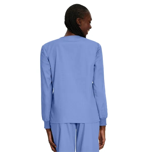 Landau - ScrubZone - Unisex No-Pocket Crossover V-Neck Lo... - Landau - ScrubZone - Unisex No-Pocket Crossover V-Neck Lo... - Image 2 of 7