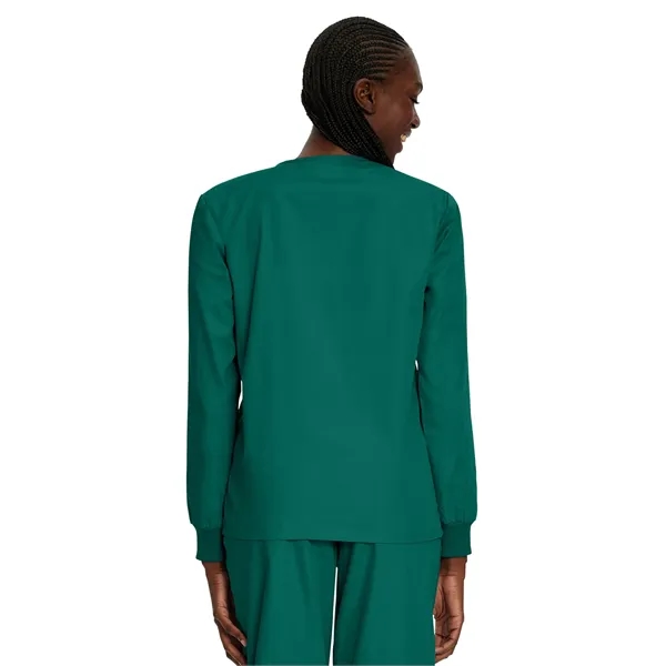 Landau - ScrubZone - Unisex No-Pocket Crossover V-Neck Lo... - Landau - ScrubZone - Unisex No-Pocket Crossover V-Neck Lo... - Image 4 of 7