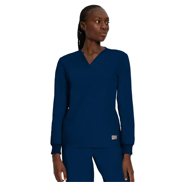 Landau - ScrubZone - Unisex No-Pocket Crossover V-Neck Lo... - Landau - ScrubZone - Unisex No-Pocket Crossover V-Neck Lo... - Image 7 of 7