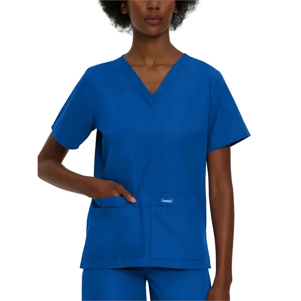 Landau - Essentials - Women's Four-Pocket Durable V-Neck Top - Landau - Essentials - Women's Four-Pocket Durable V-Neck Top - Image 7 of 29