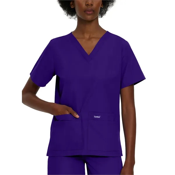 Landau - Essentials - Women's Four-Pocket Durable V-Neck Top - Landau - Essentials - Women's Four-Pocket Durable V-Neck Top - Image 9 of 29