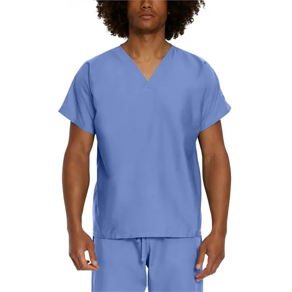 Landau - ScrubZone - Unisex No-Pocket Tuckable V-Neck Top - Landau - ScrubZone - Unisex No-Pocket Tuckable V-Neck Top - Image 3 of 7