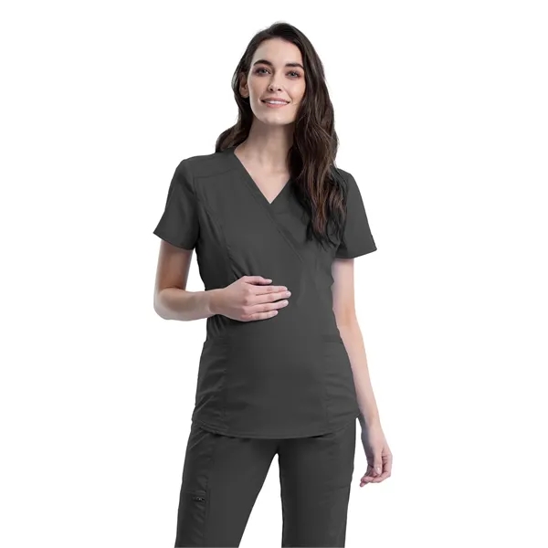 Cherokee - Workwear Revolution - Maternity Mock Wrap Top - Cherokee - Workwear Revolution - Maternity Mock Wrap Top - Image 9 of 13